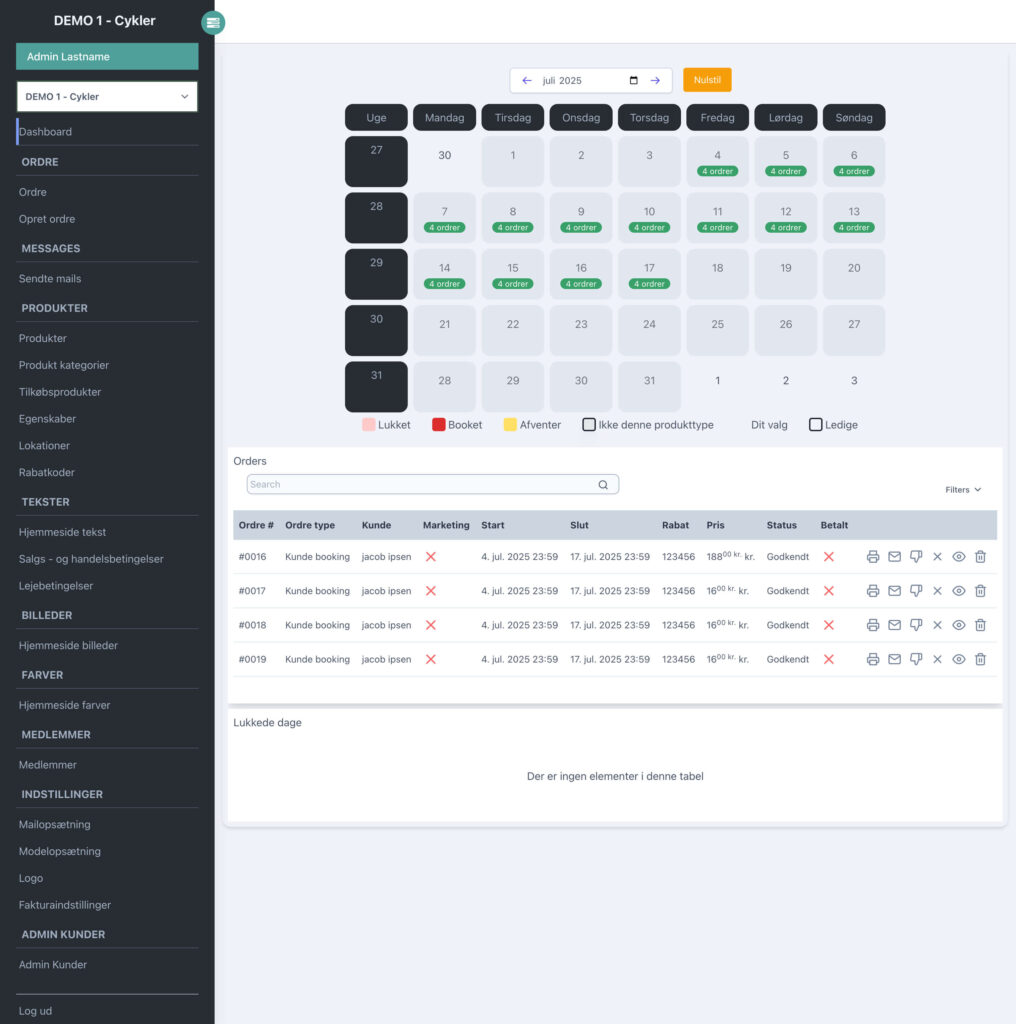 FlexiFy booking dashboard